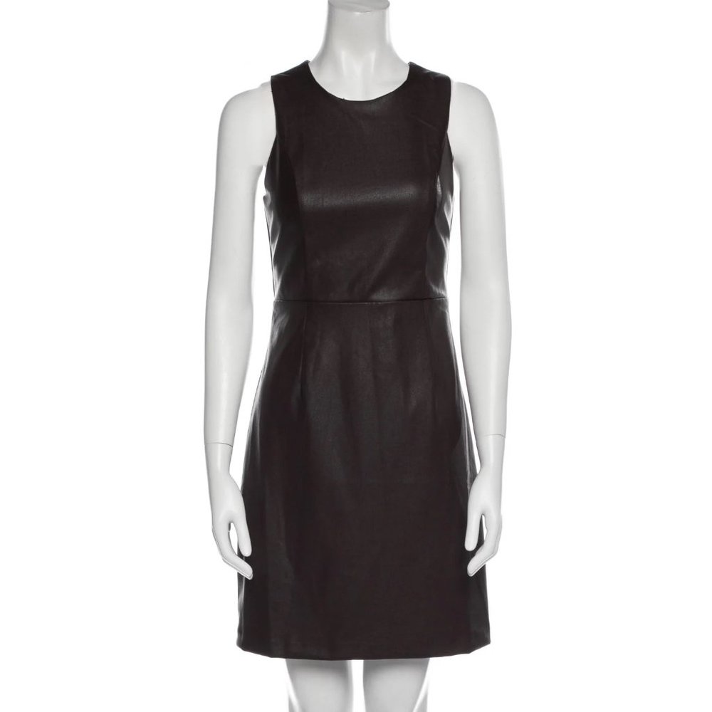 Julie Brown Sheath Dress - Faux Leather